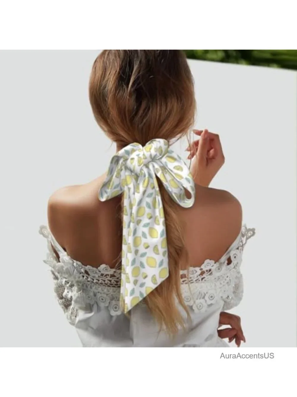 Satin Long Skinny Scarf Headband Neck Kerchief Hair Accessory for Women